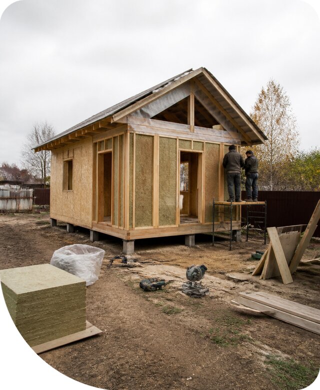 Утепленный хозблок для дачи и участка в Сосногорске под ключ